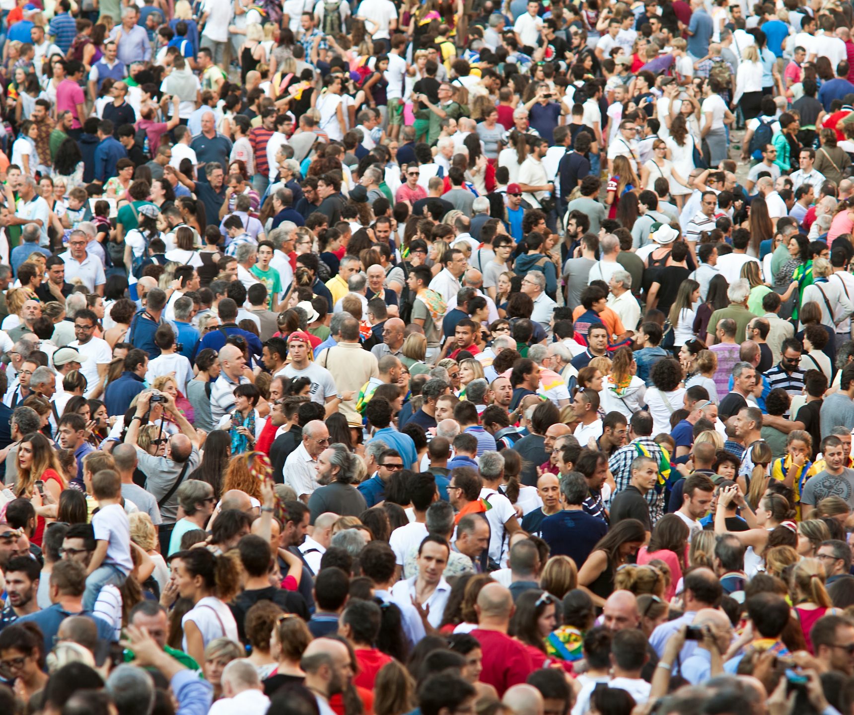 A large crowd of people